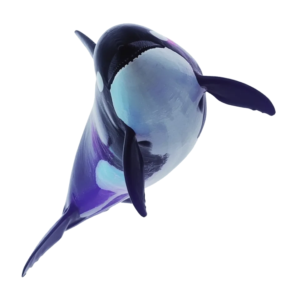Orca whale swimming in dark water, representing fluid mobile app performance